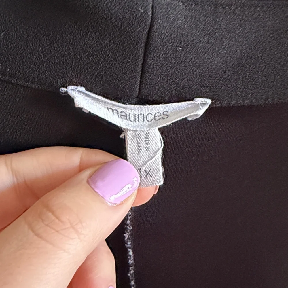 Maurices Black Open-Front Blazer with Zip Pockets - Picture 2 of 4